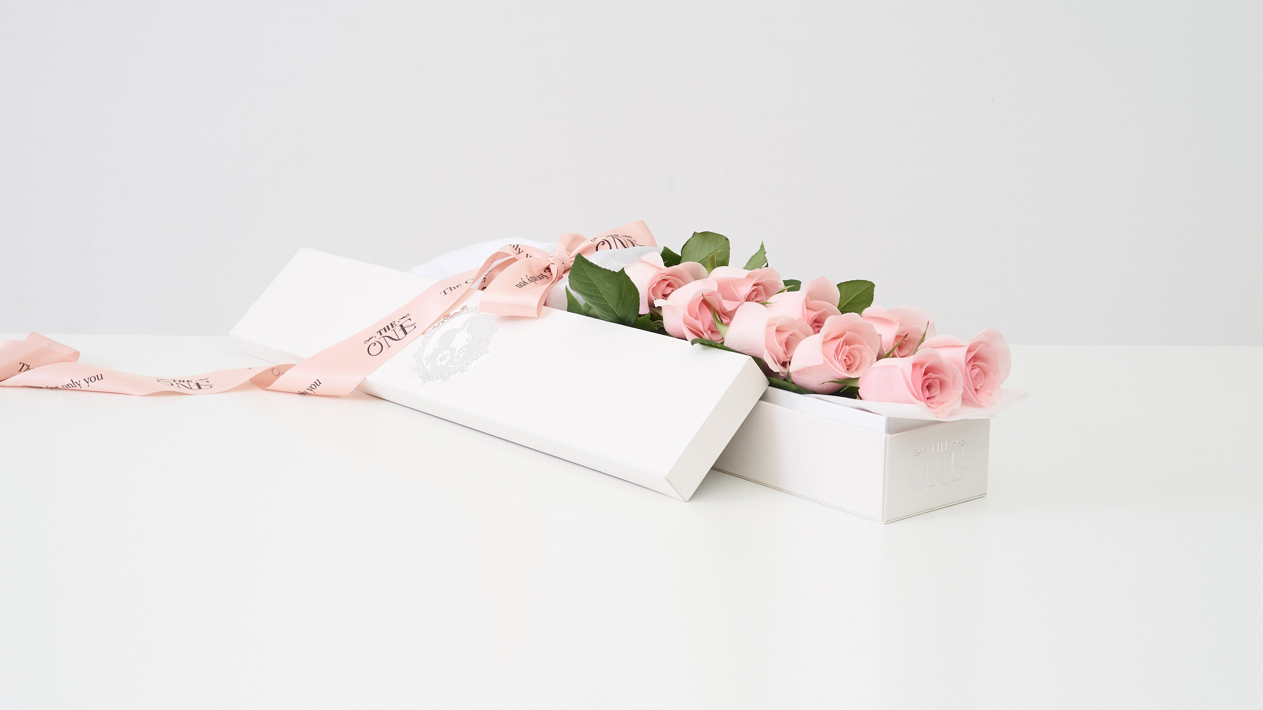 Fresh Pink Rose Box – The One Rose