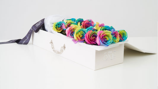 Fresh Rainbow Rose Box