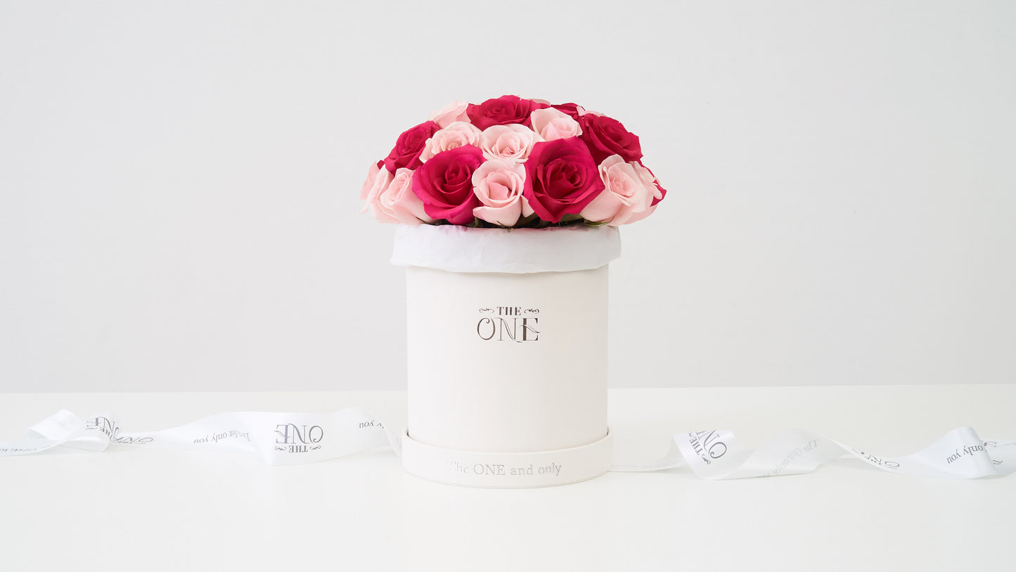 Fresh Peachy Pink Rose Bucket