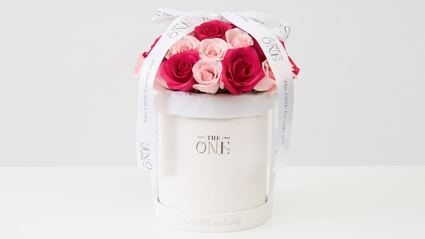 Fresh Peachy Pink Rose Bucket